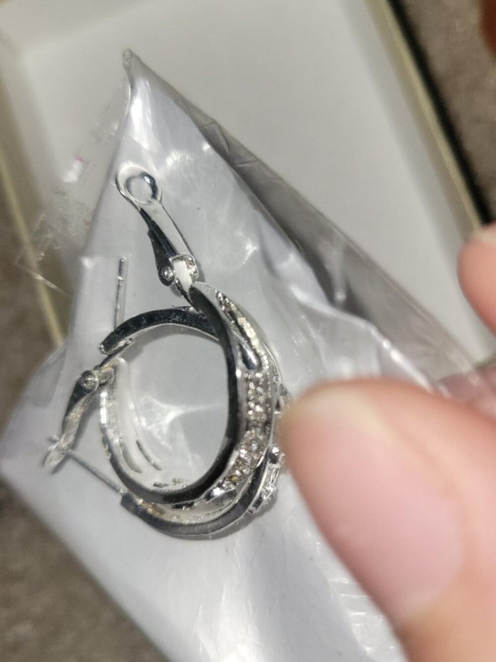 earrings with rhinestones
